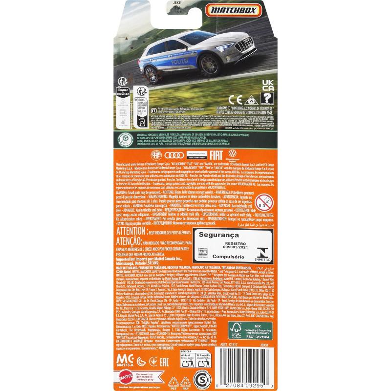 Pack 5 Matchbox - MBX Autobahn Express VI - JBX31 - Carrinhos e